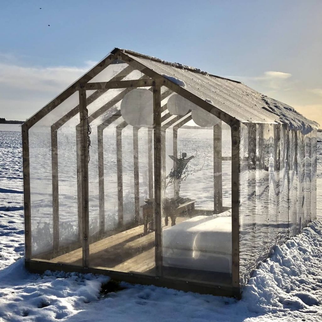 Jardin d'hiver sous la neige à la chéraille - Cléophée