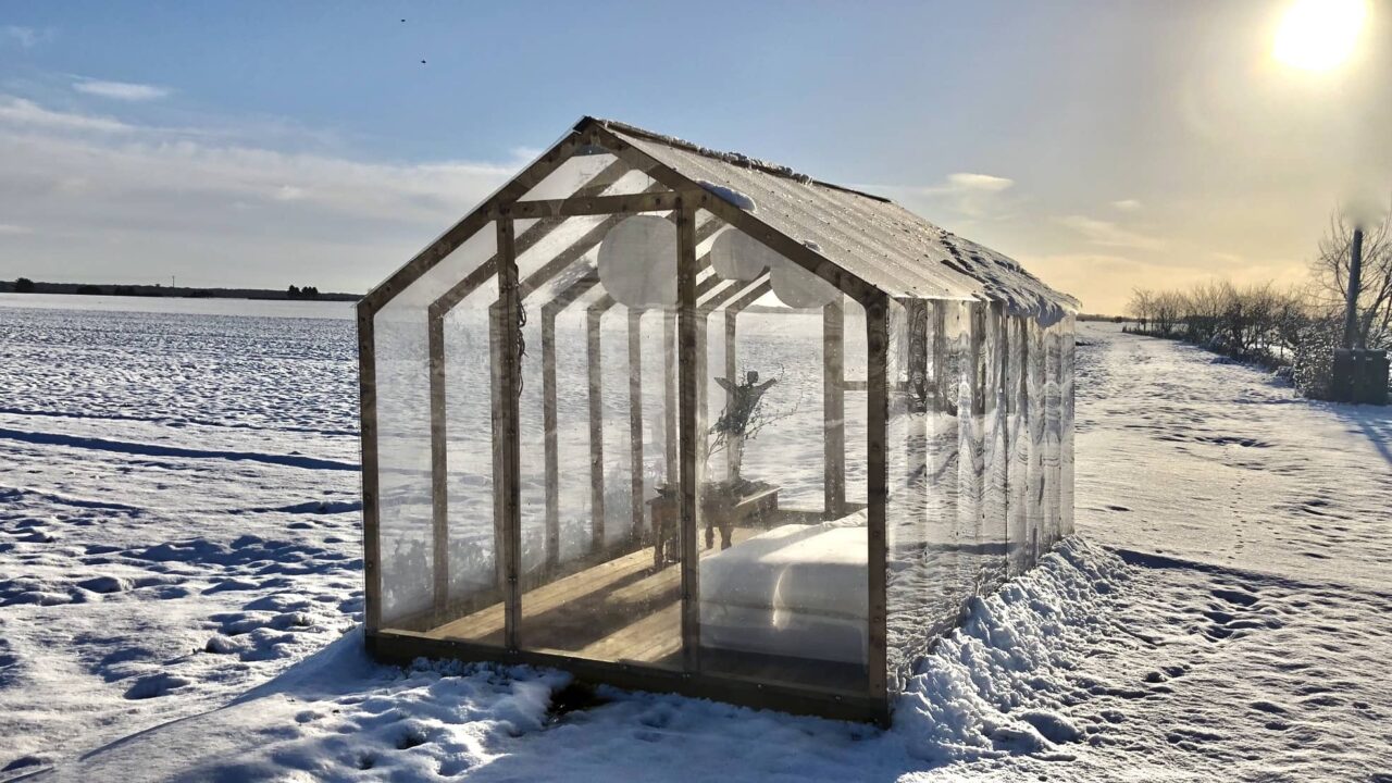 Jardin d'hiver sous la neige à la chéraille - Cléophée